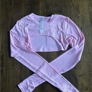 POPFLEX Pink Long Sleeve Shrug
